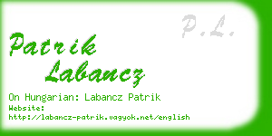 patrik labancz business card